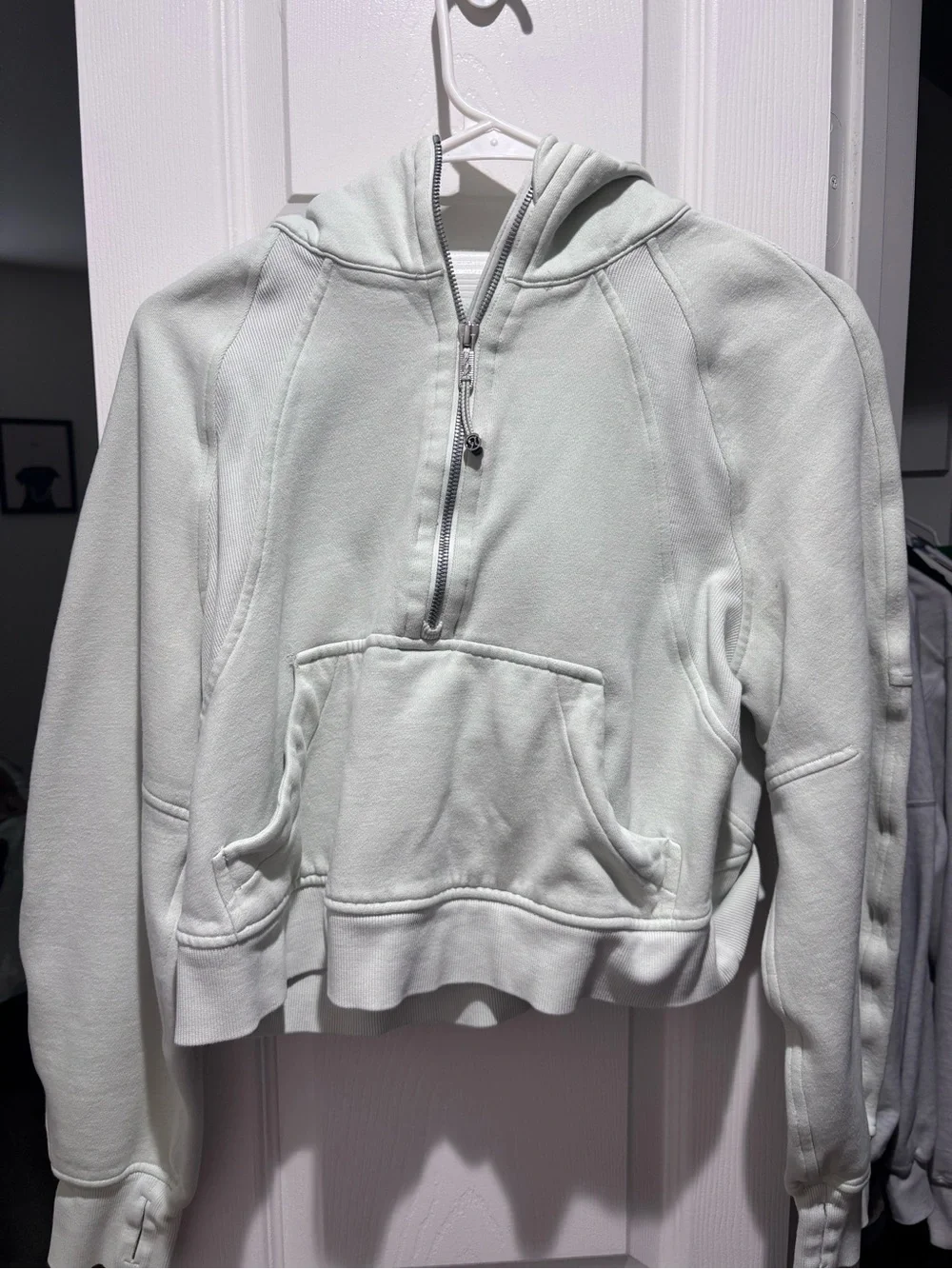 lululemon athletica Light Mint Half-Zip Hooded Pullover